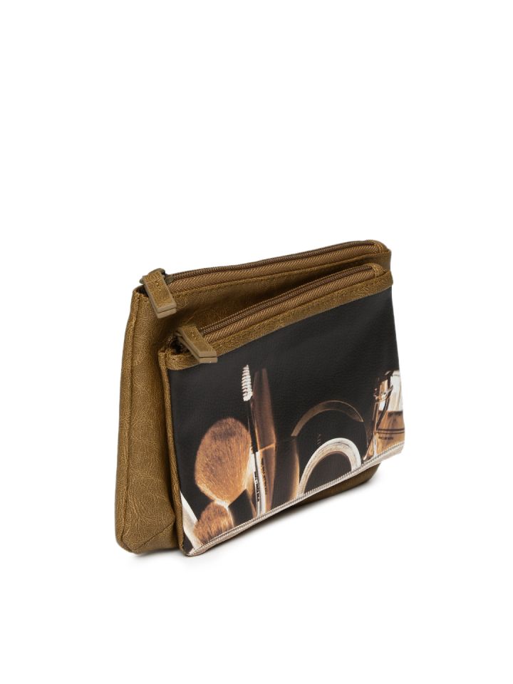 Baggit Brown Printed Uptown Makeup Pouch