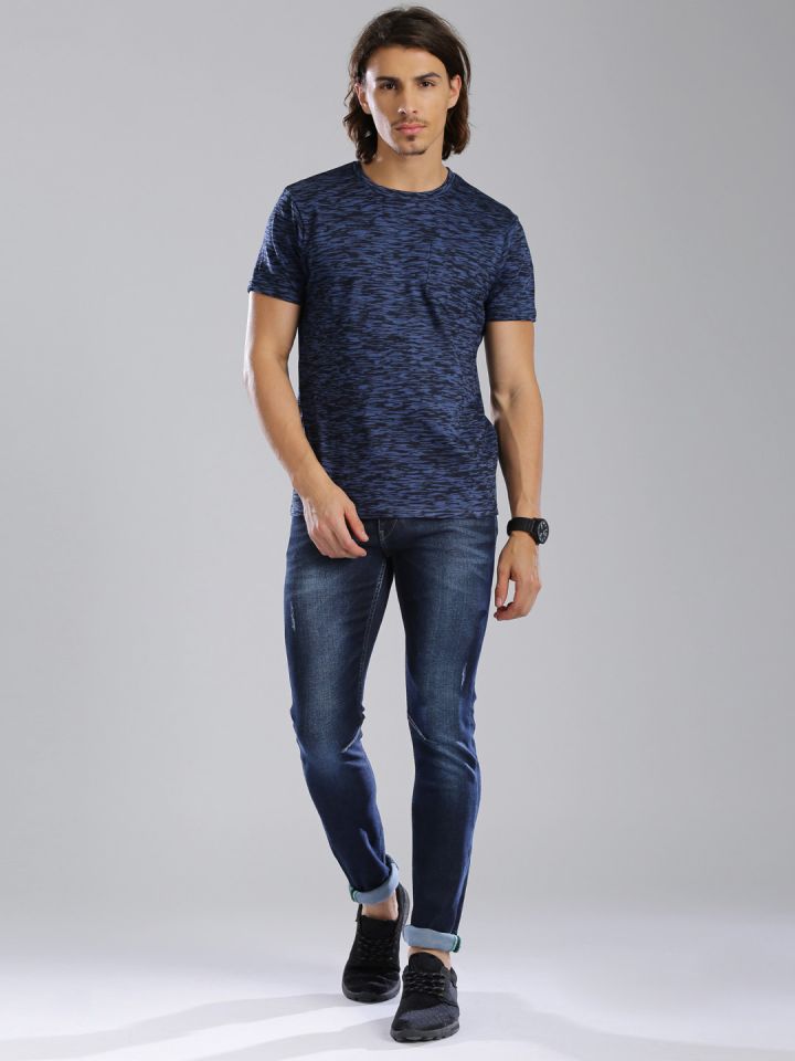 HRX by Hrithik Roshan Blue Skinny Fit Stretchable Jeans