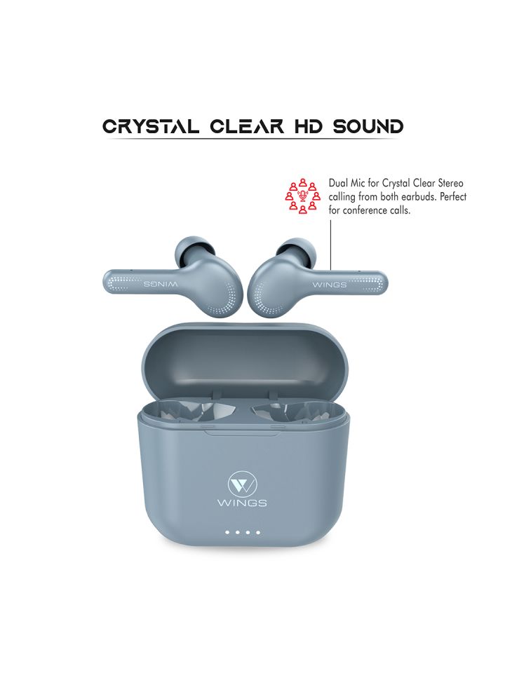 Buy WINGS Grey Vibe Bluetooth 5.0 True Wireless TWS Earbuds