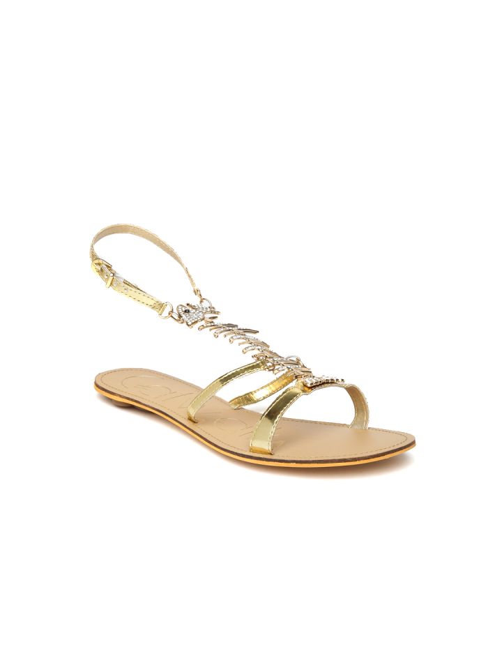 Catwalk Women Gold Toned Embellished Flats