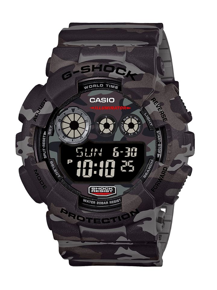 Casio world time online telememo black combi watch
