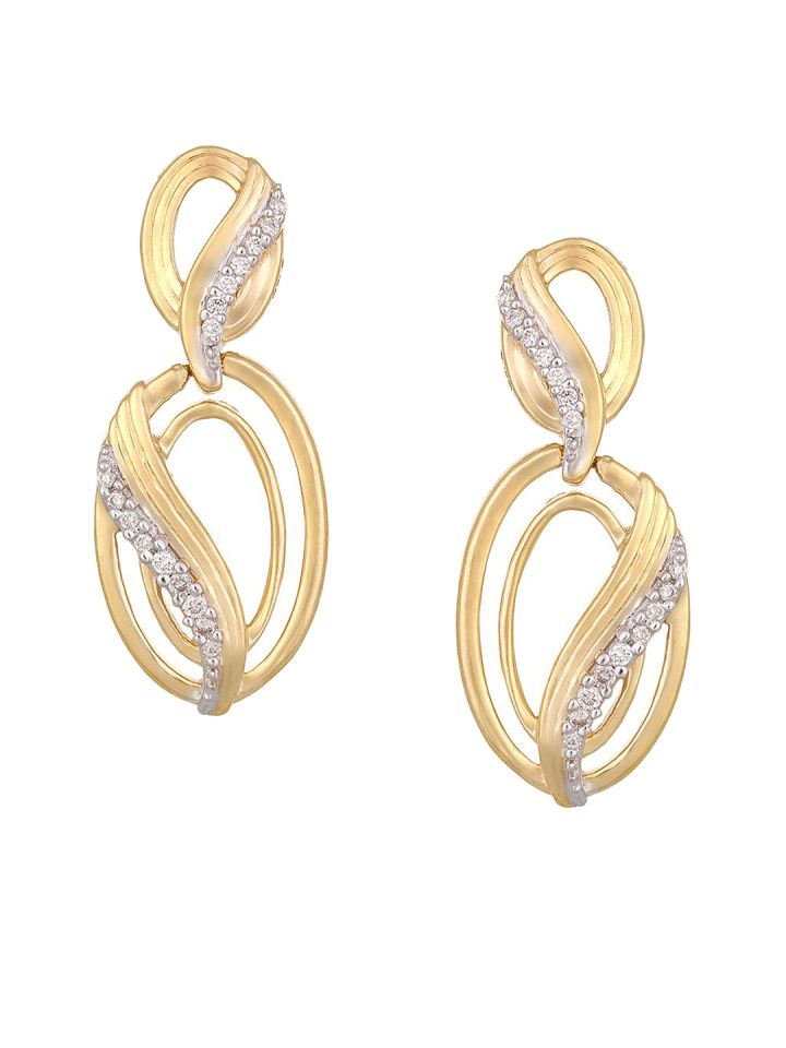 Tanishq 14 carat best sale gold earrings