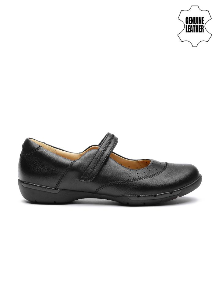 Buy Clarks Women Black Genuine Leather Mary Janes Flats for