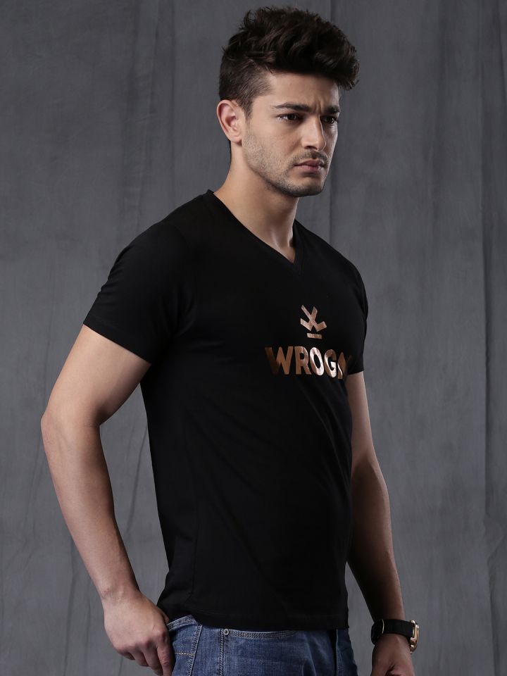 Wrogn black t shirt best sale