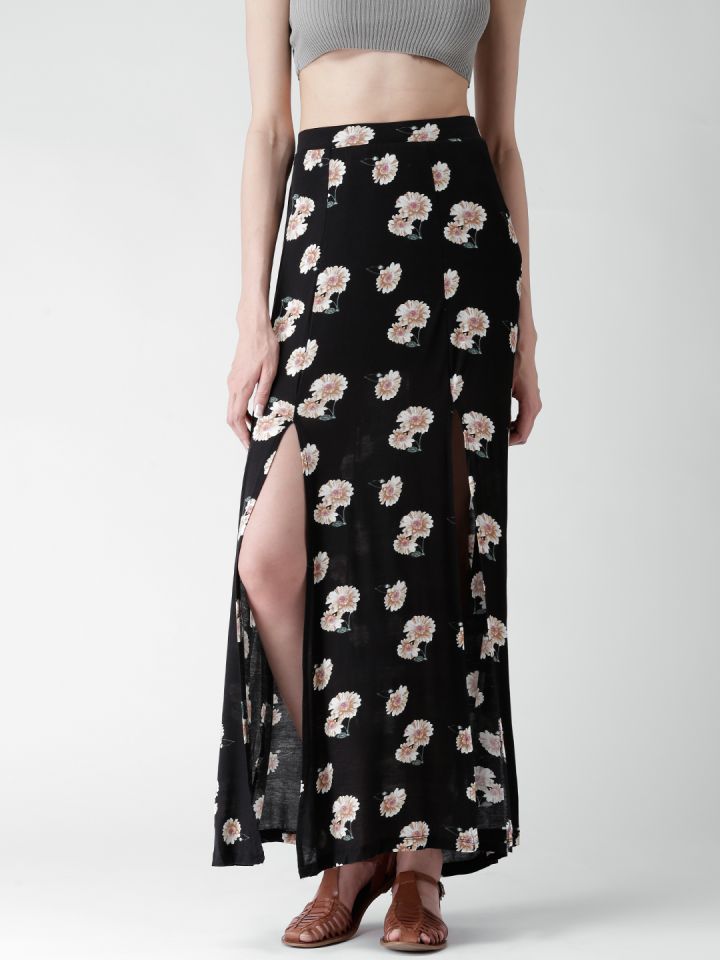 Forever 21 hotsell floral long skirt