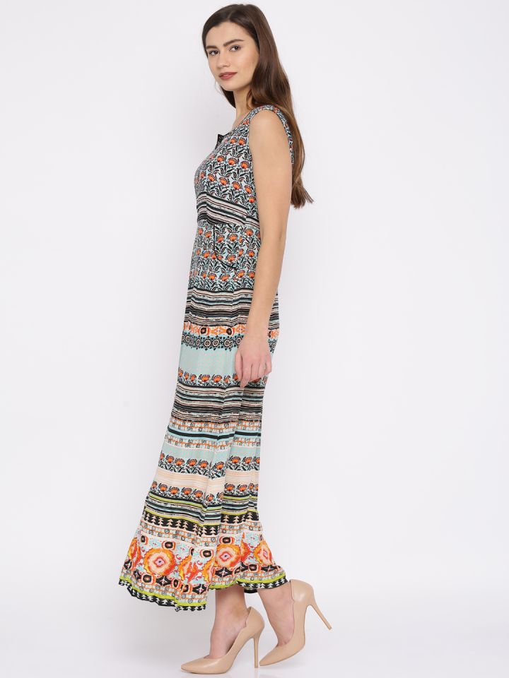 Biba multicoloured printed maxi sales dress