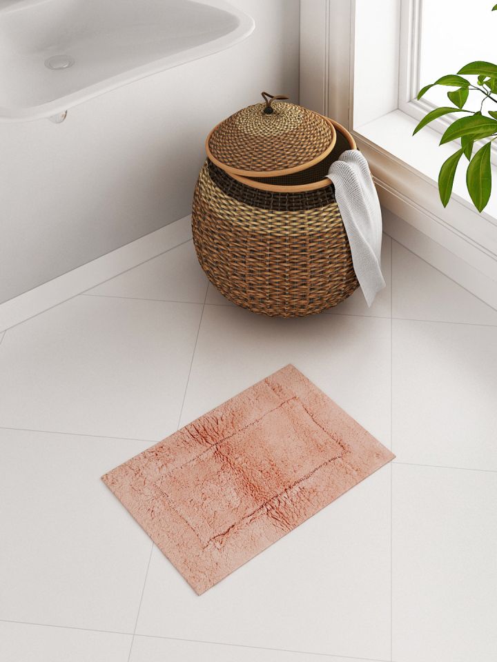 Buy Spaces Hygro Comfort Peach Coloured Cotton Rectangular Bath