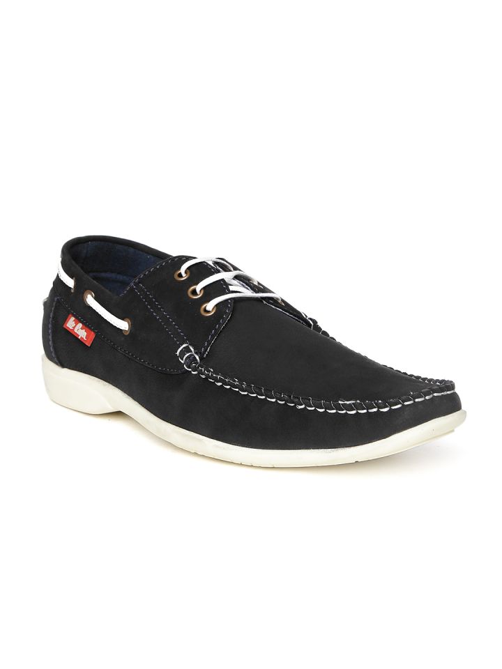 Lee cooper men's leather boat shoes discount