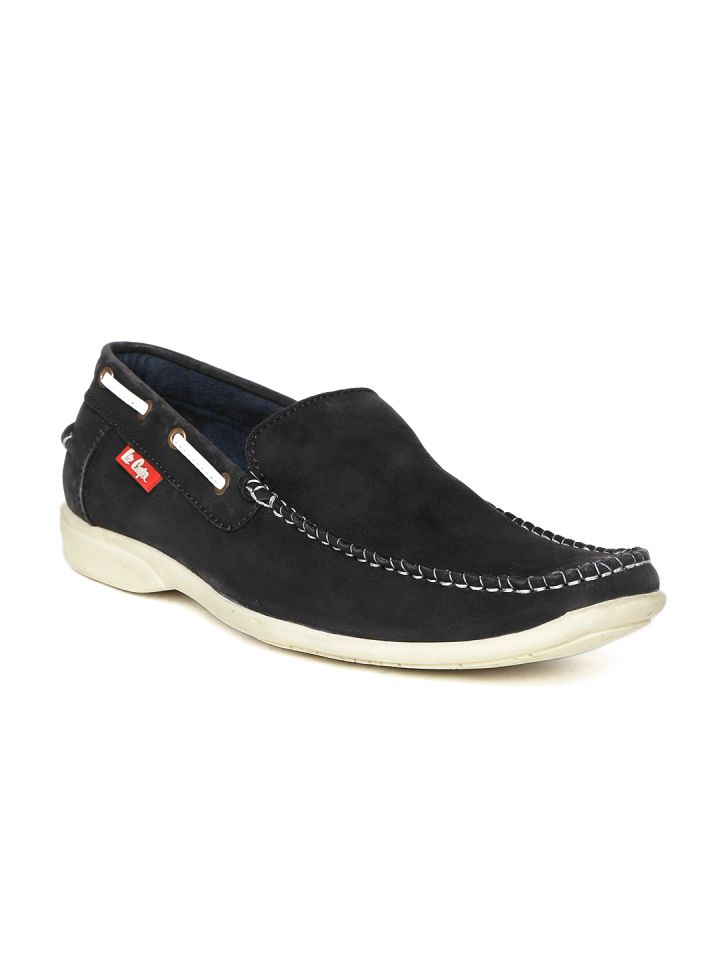 Buy Lee Cooper Men Black Genuine Leather Loafers Casual Shoes