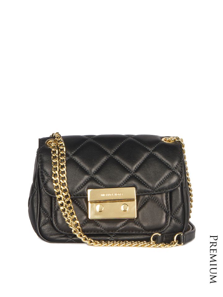 Buy Michael Kors Black Quilted Leather Sling Bag - Handbags for Women  1332585 | Myntra