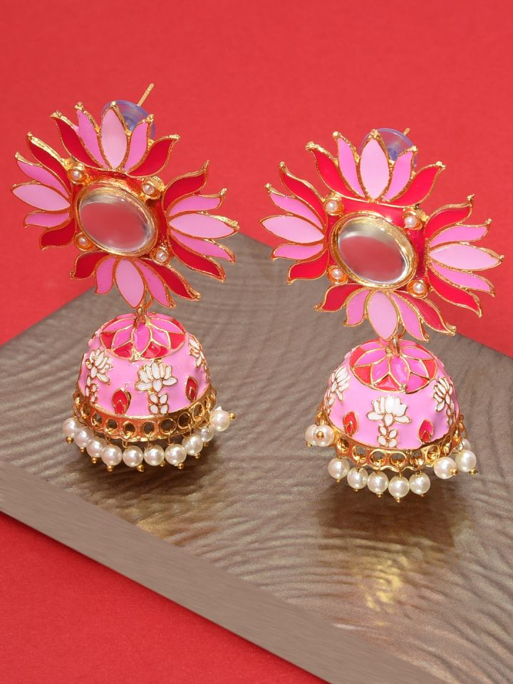 Meenakari earrings deals myntra