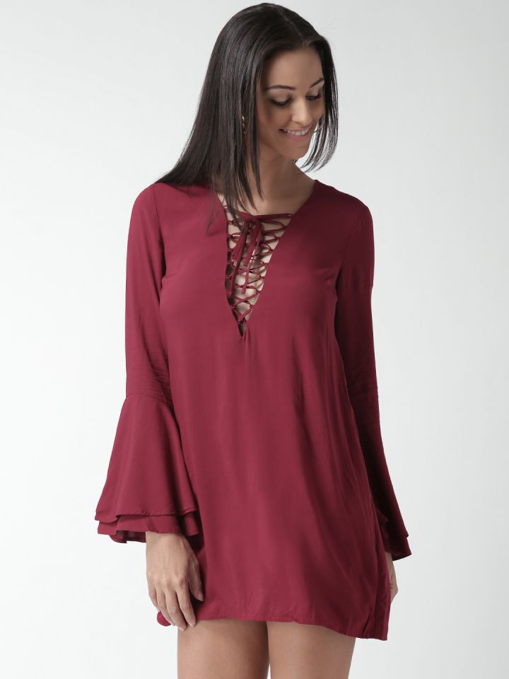 Forever 21 maroon dress hotsell