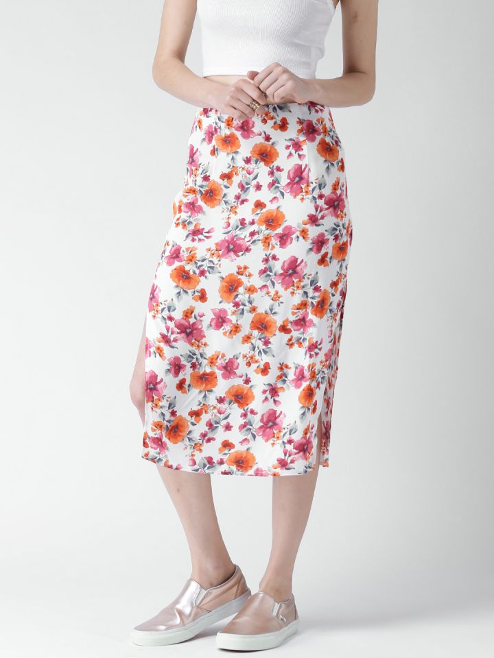 Floral pencil skirt forever deals 21