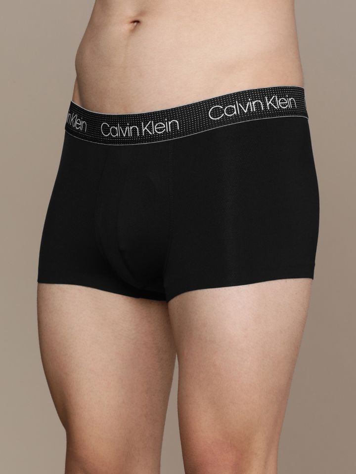 Buy Calvin Klein Underwear Men Black Solid Trunks NB2753UB1