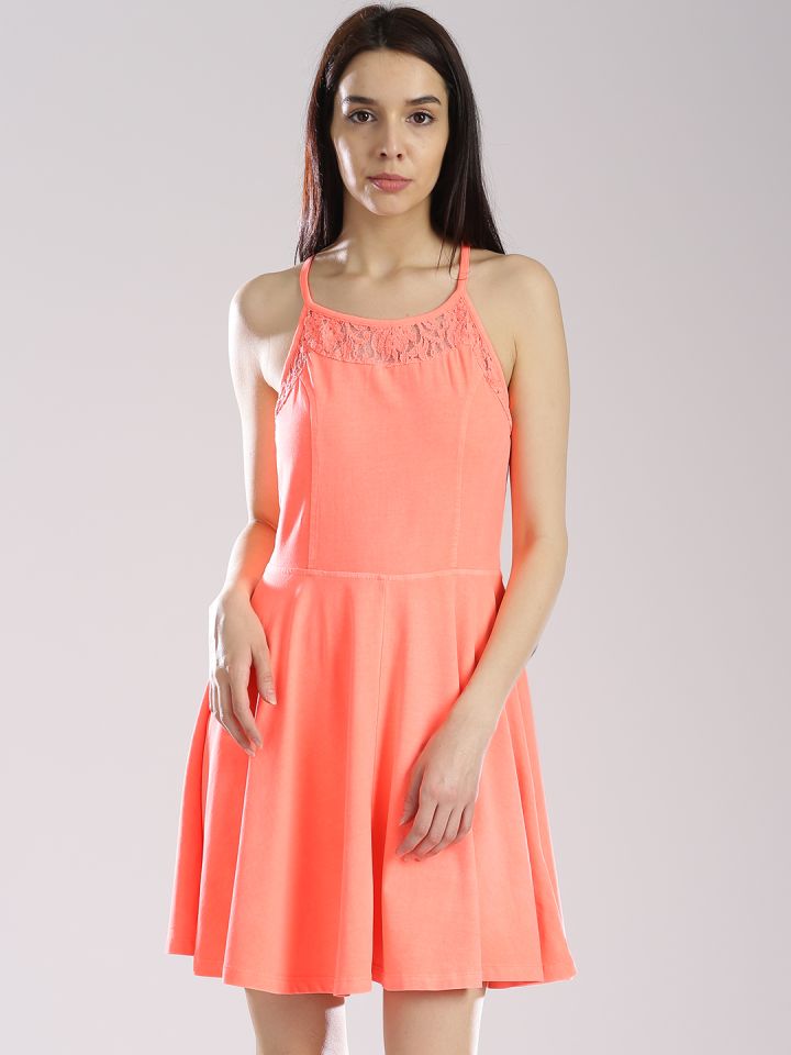 neon skater dress