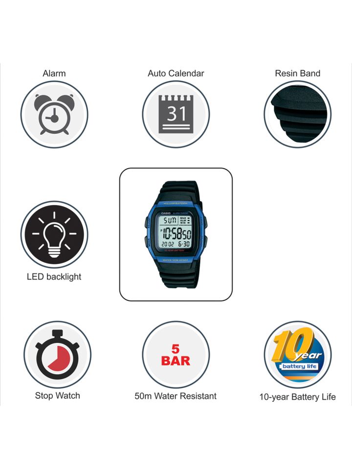 Casio small black best sale watch
