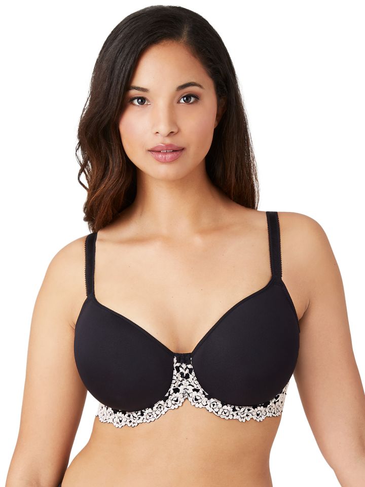 Buy Wacoal Lightly-Padded Non-Wired Bra, Black Color Women