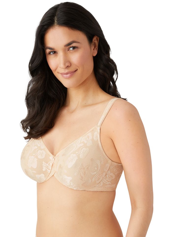 Buy Wacoal Padded Wired Medium Coverage Lace Bra - Orange at Rs.900 online