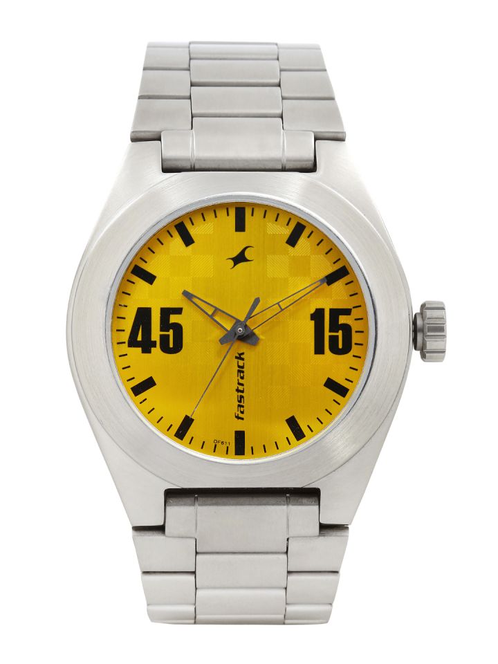 Fastrack Men Yellow Dial Watch 3110SM04