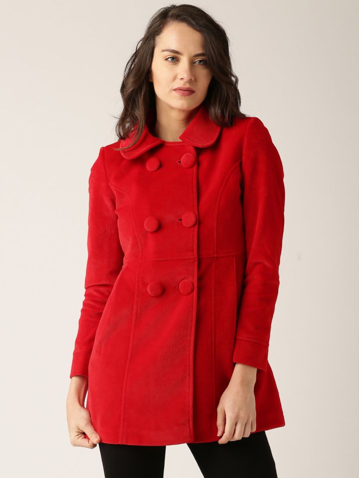 Red trench coat on sale dress