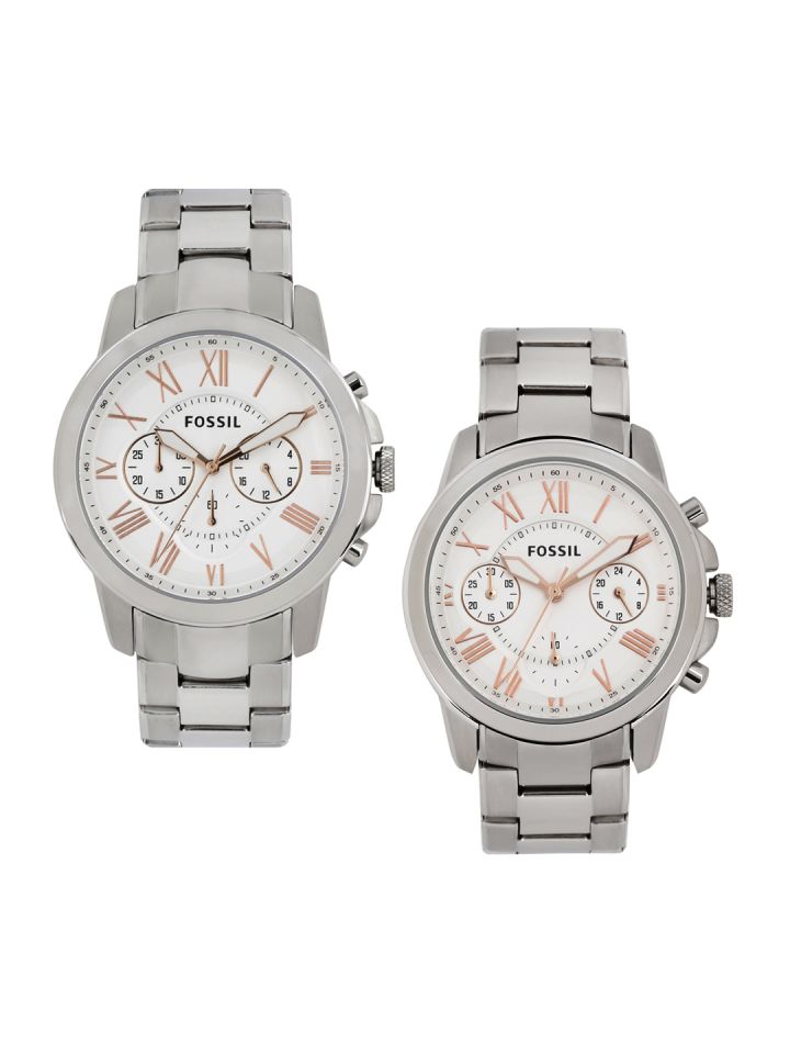 Buy Fossil Set Of 2 His & Her Watches - Watches for Unisex 1343577 | Myntra