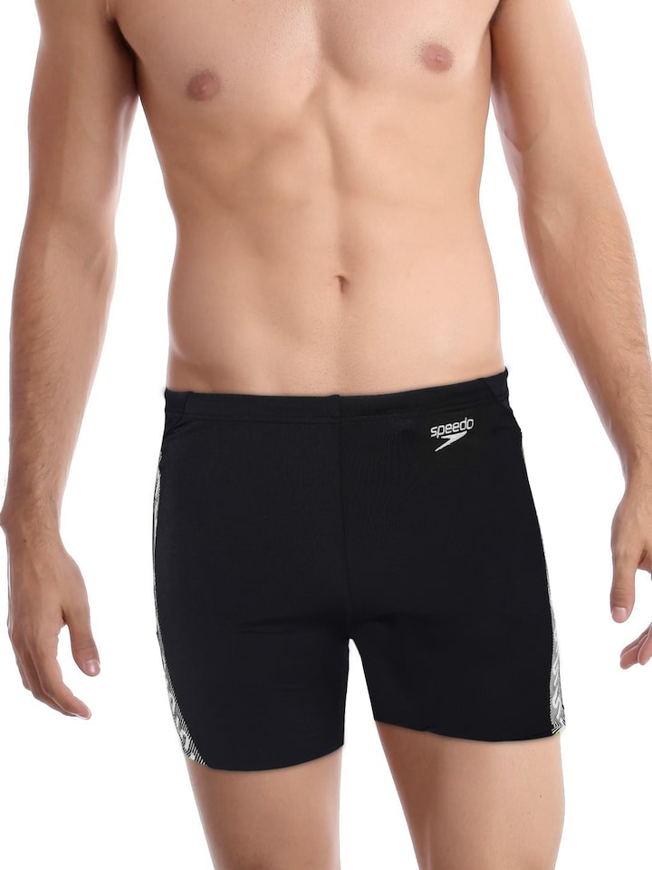 Buy Speedo Men Black Printed Swim Shorts - Swimwear for Men 1344680 | Myntra