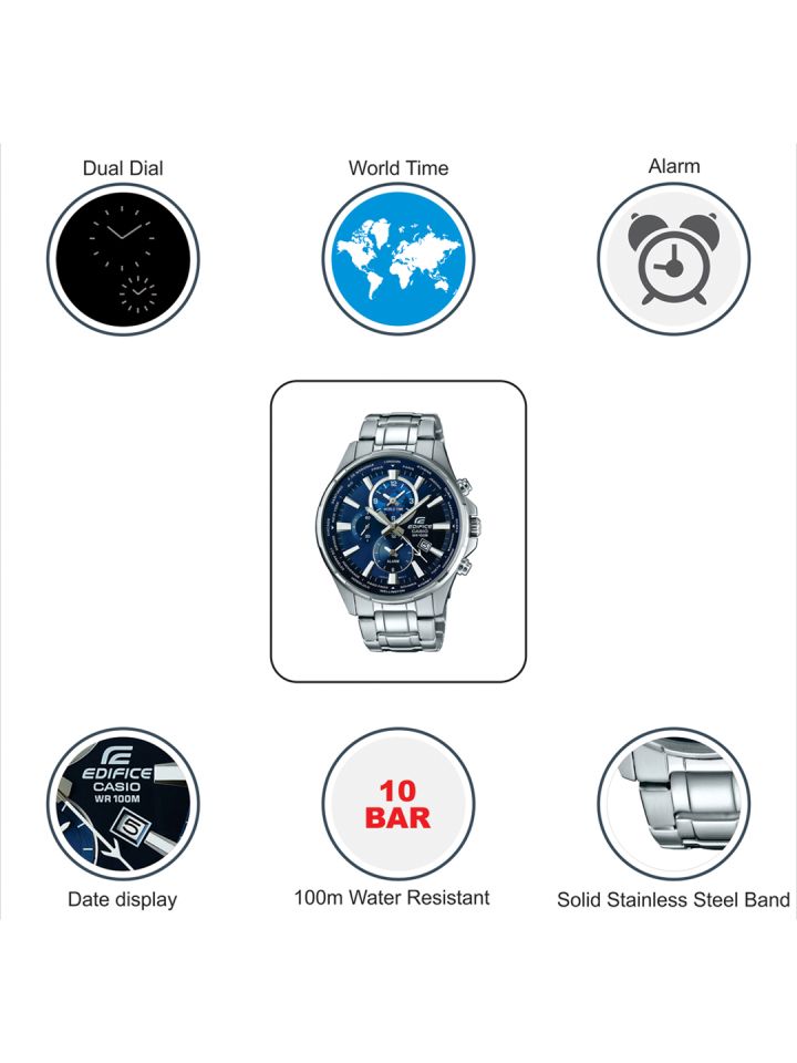 Casio Edifice Men Multi Dial Watch EFR 304D 2AVUDF EX292