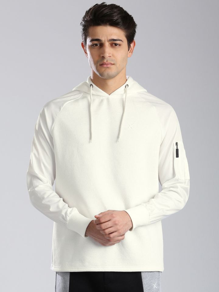 White hoodie outlet myntra