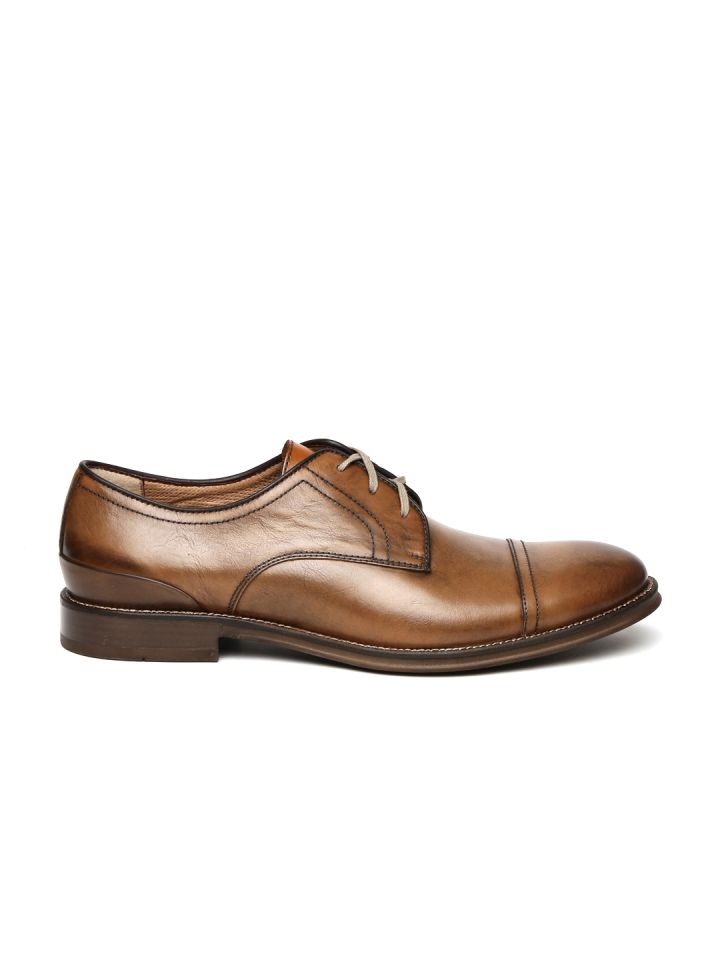 JOHNSTON MURPHY Men Brown Grayson Leather Semiformal Shoes