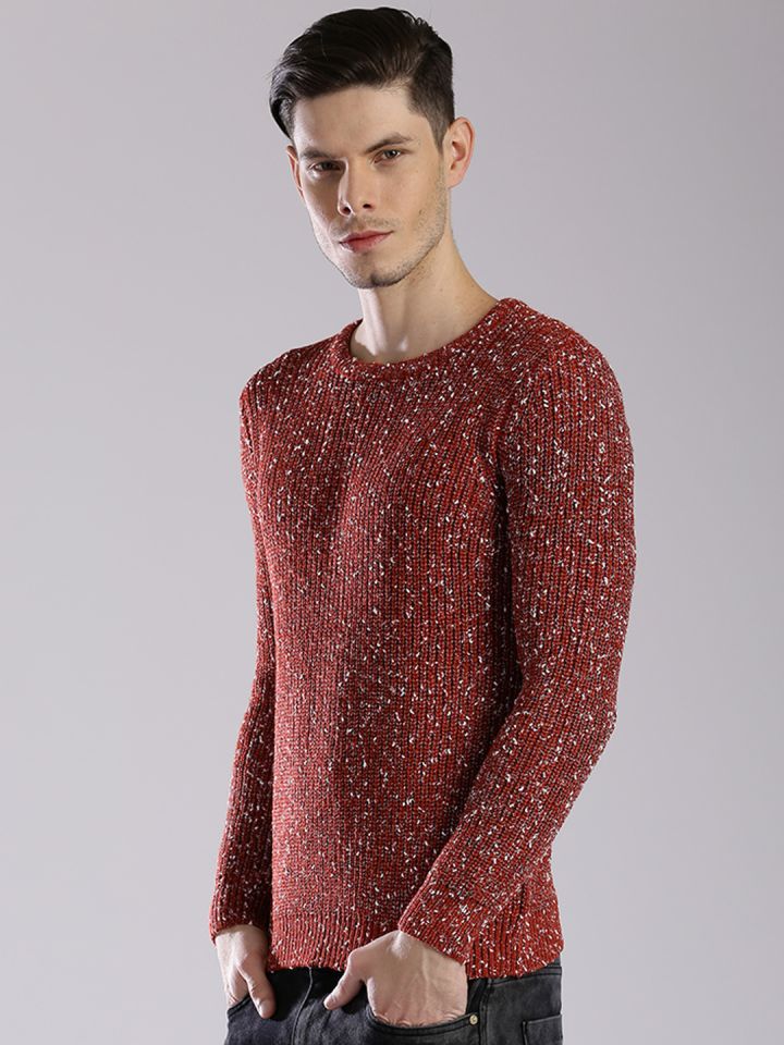 Buy HRX By Hrithik Roshan Men Red Sweater Sweaters for Men
