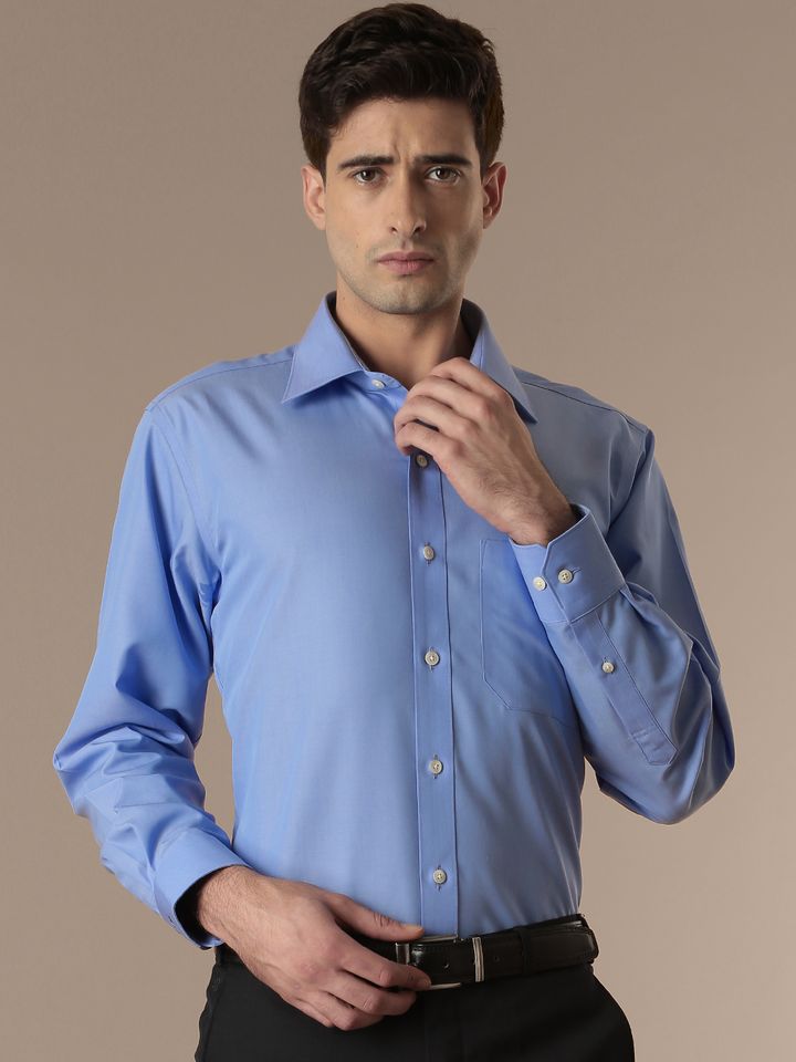 Buy Louis Philippe Blue Wrinkle Free 
