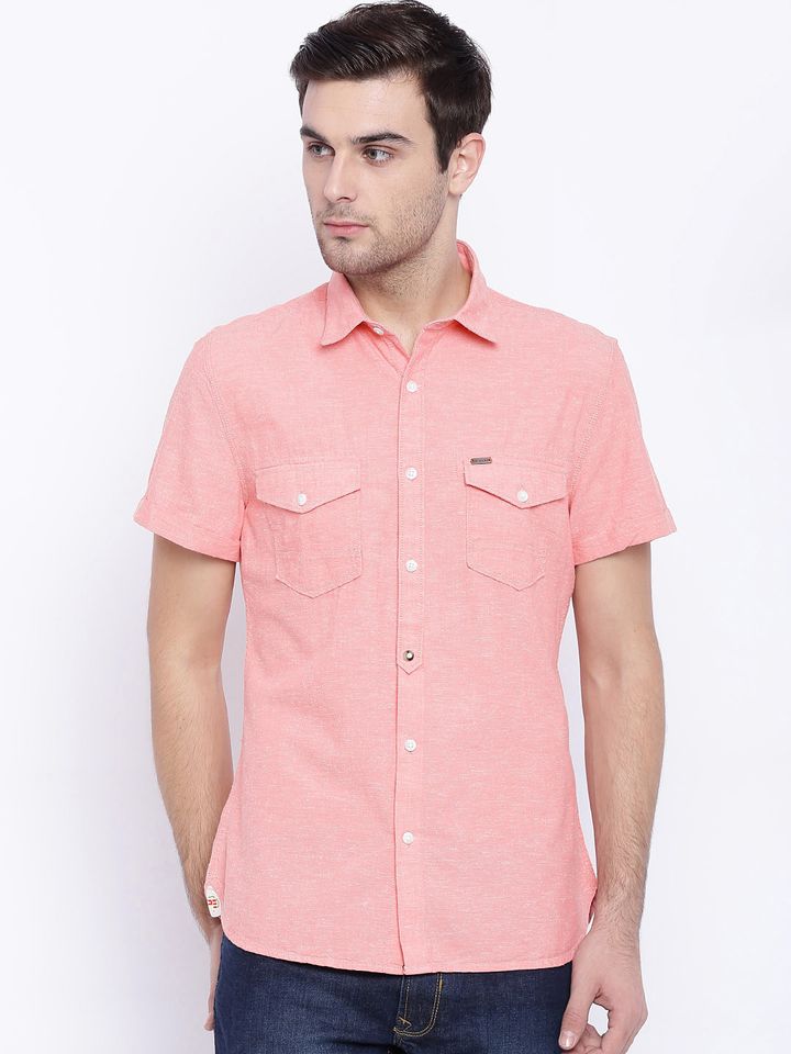 Buy Peter England Pink Super Slim 