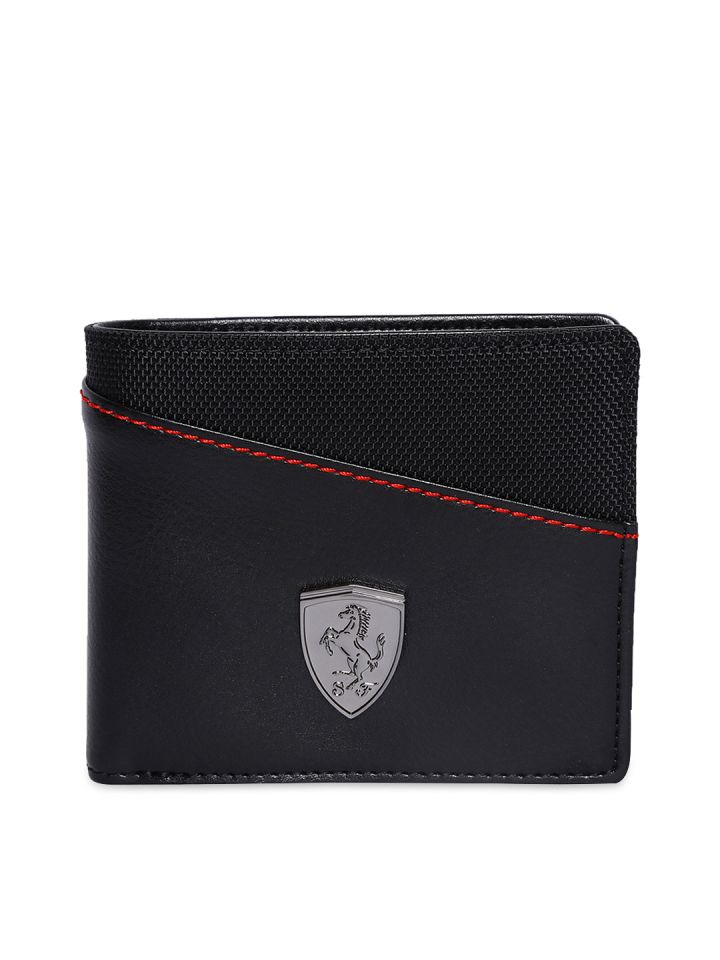 Buy PUMA Men Black Ferrari LS Wallet Wallets for Men 1356221