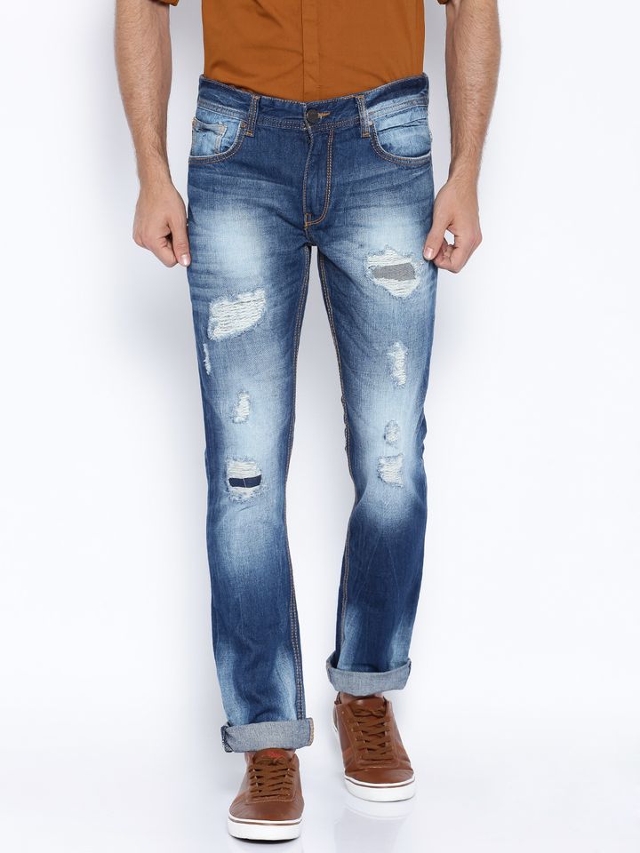 Buy Locomotive Blue Slim Fit Jeans 