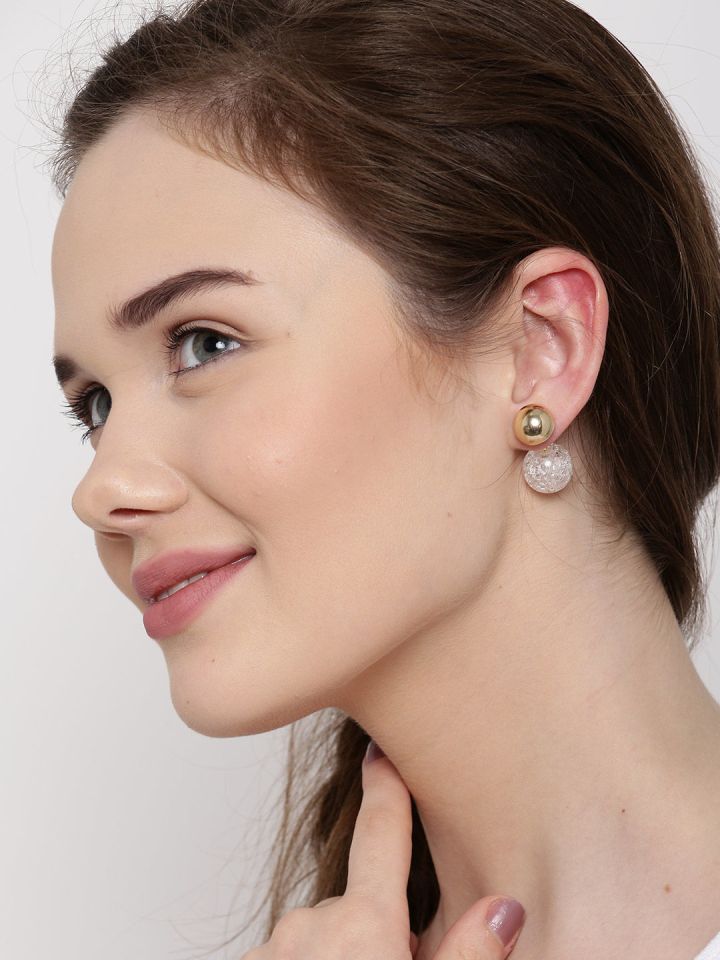 Double sided stud shop earrings