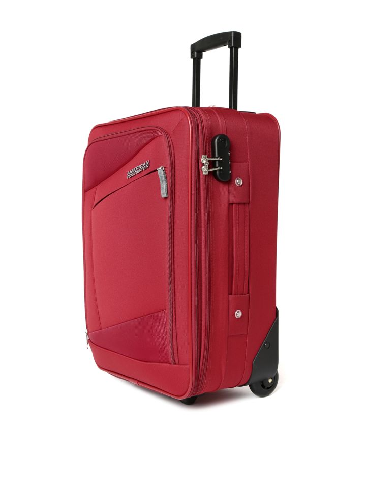 american tourister red trolley bag