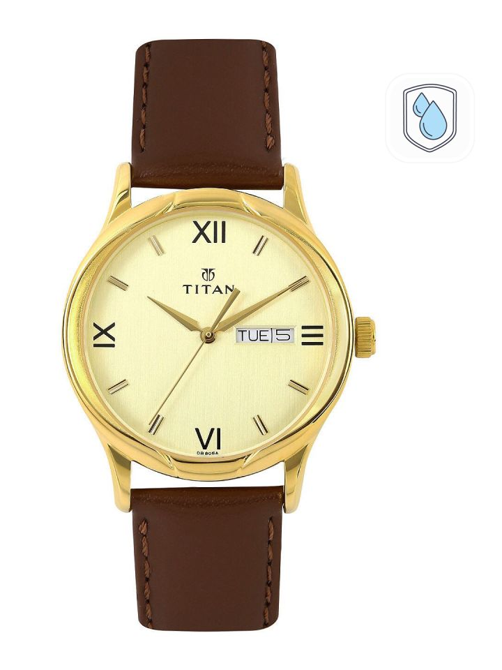 Titan gold dial 2025 watches