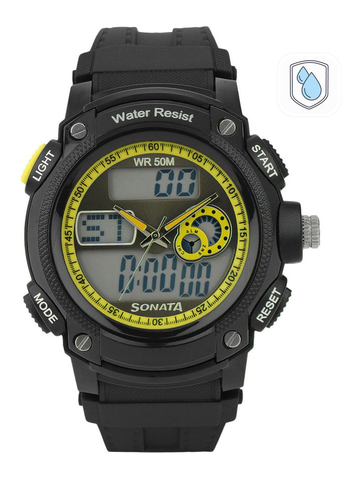Buy Sonata Ocean Series Men Black Analogue Digital Watch