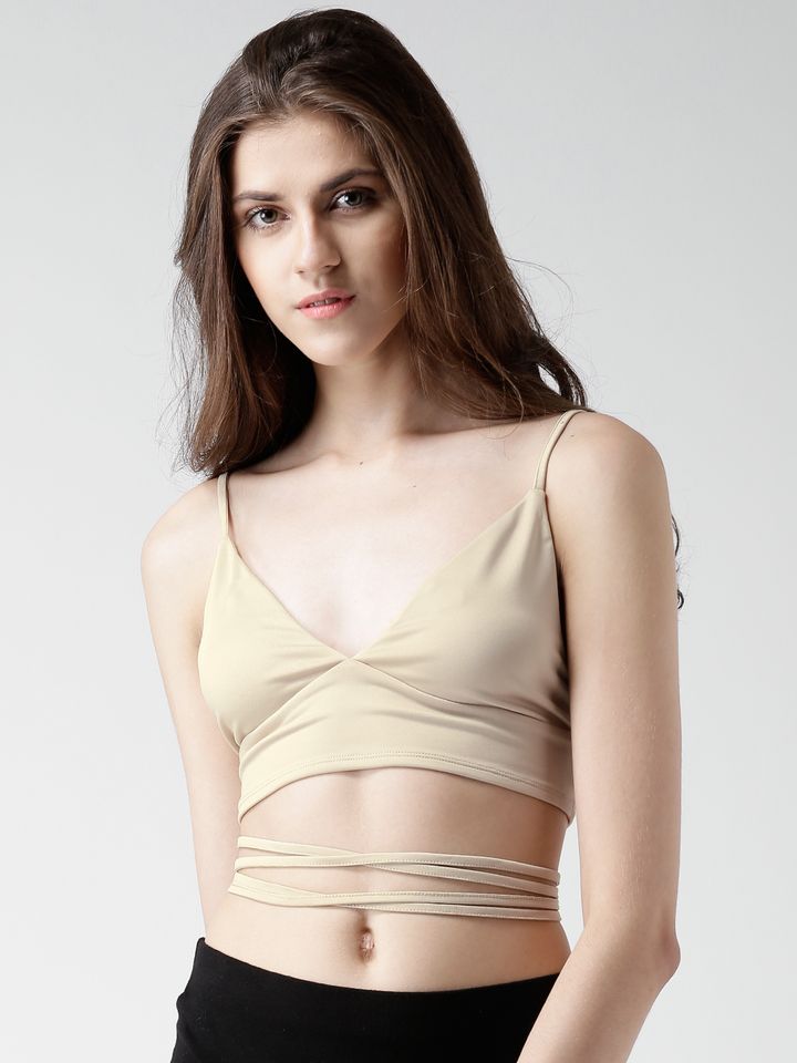 beige bralette top
