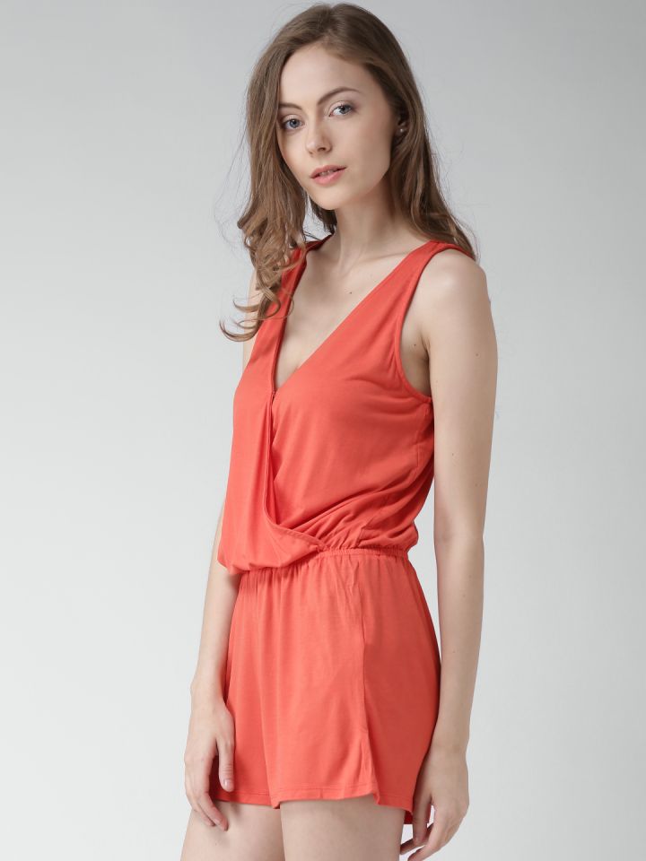 Orange playsuit sales