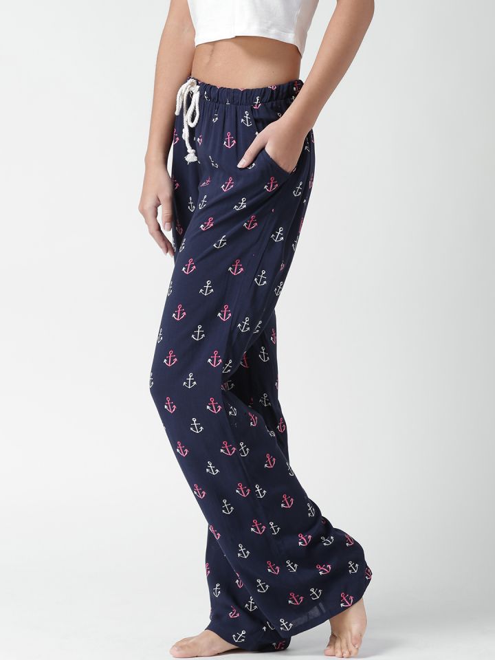 Buy FOREVER 21 Navy Anchor Print Pyjamas 15247901 Lounge Pants