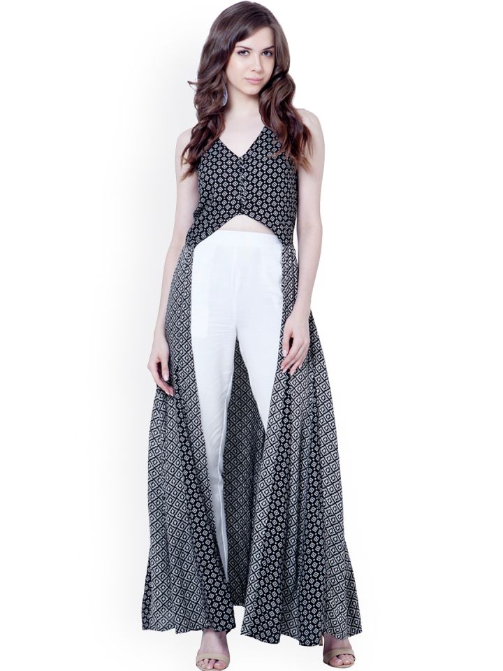 printed maxi top