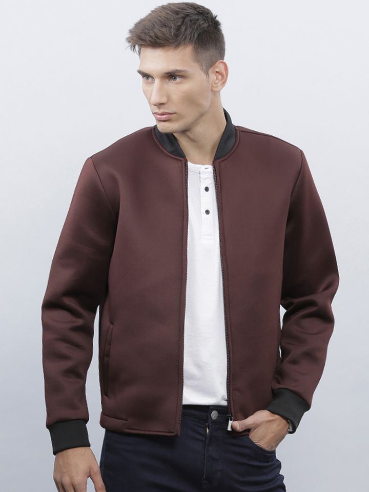 Buy Ether Men Burgundy Jacket Jackets for Men 1371352 Myntra