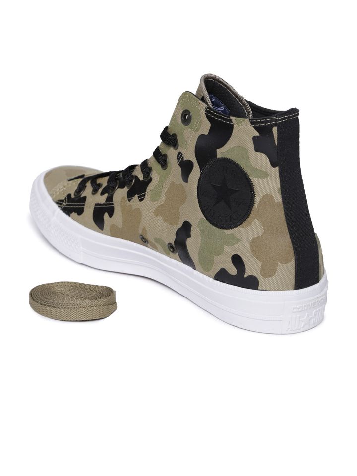 Converse Men Khaki Camouflage Print Chuck Taylor Sneakers