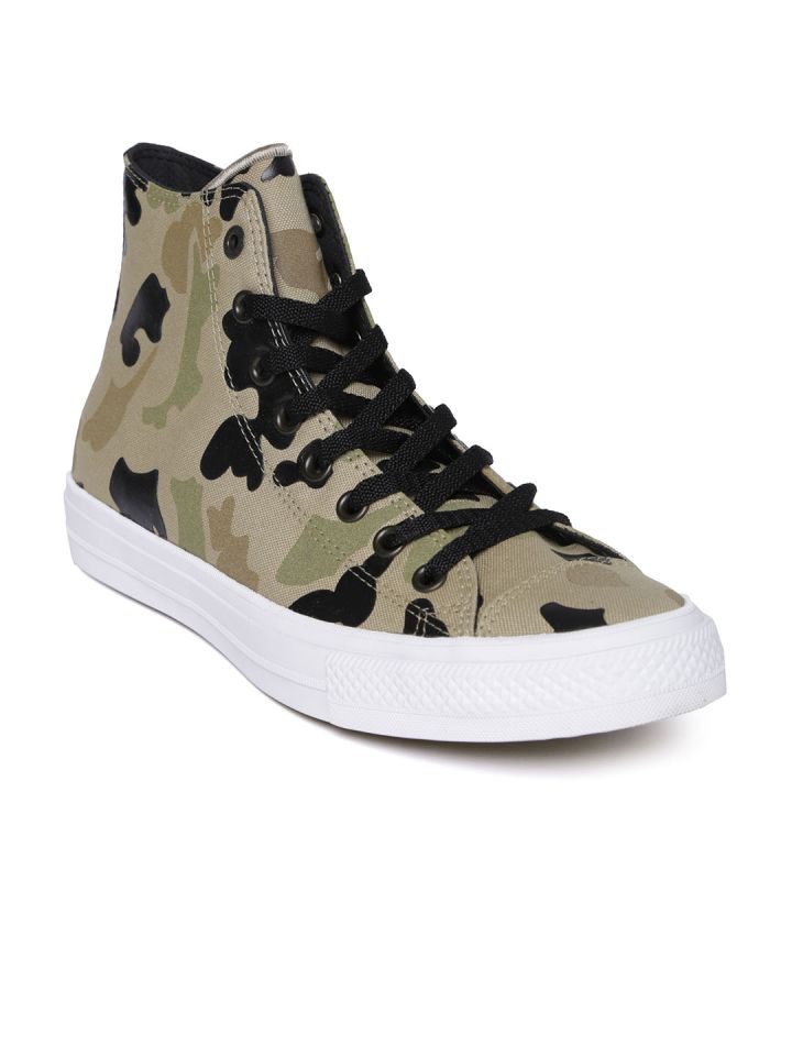 Converse Men Khaki Camouflage Print Chuck Taylor Sneakers