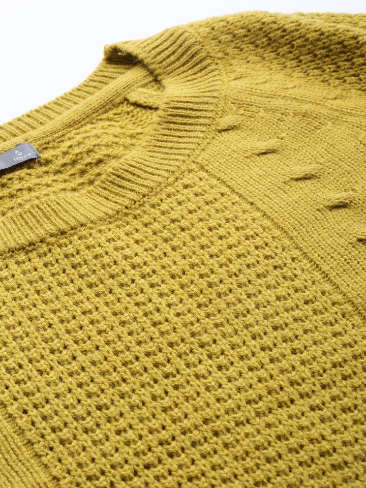 Mustard green sweater store