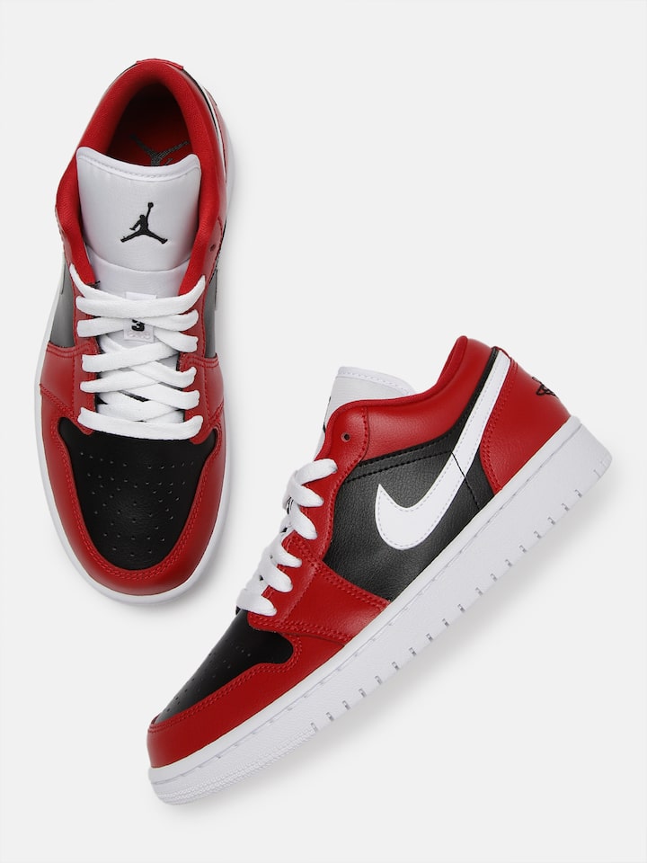 Buy Nike Women Red & Black Air Jordan 1 Low Basketball Shoes - Sports Shoes  for Women 13762834 | Myntra