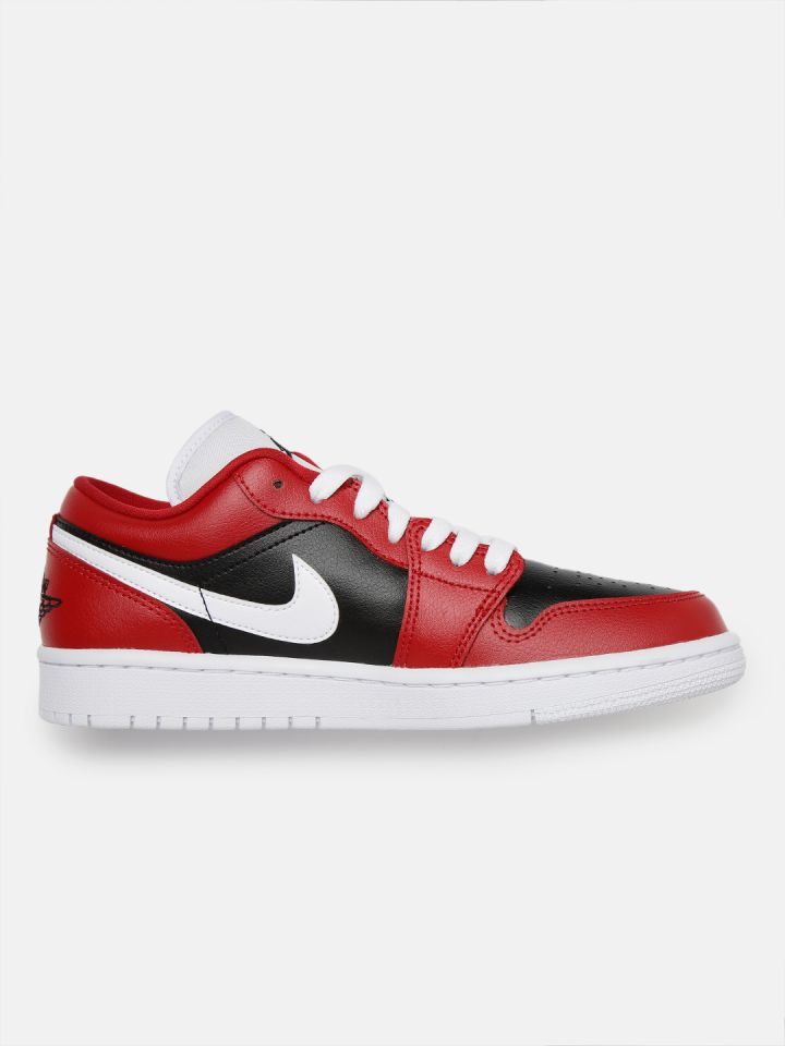 Nike Women Red Black Air Jordan 1 Low Basketball Shoes