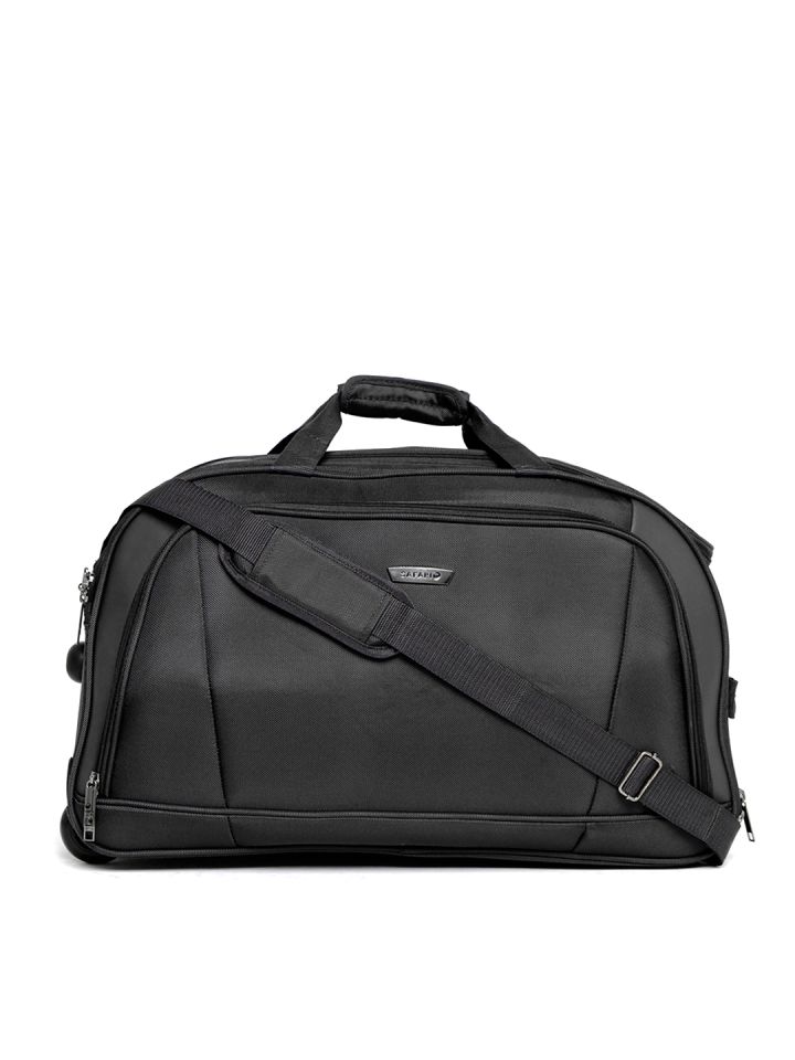 Buy Safari Unisex Black Torch Trolley Duffel Bag Trolley Bag for