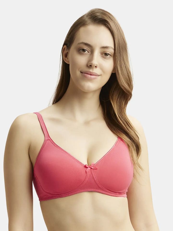 SS12 Wirefree Non-Padded Super Combed Cotton Elastane Stretch Full Coverage  Beginners Bra with Adjustable Straps